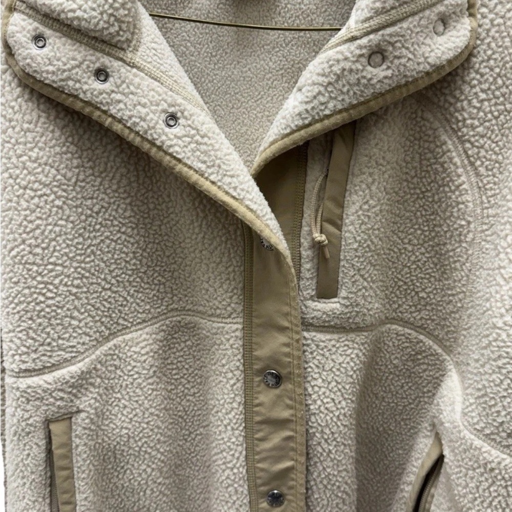 Women’s NorthFace Women's Off-White Teddy Fleece jacket Size Large - Picture 3 of 4